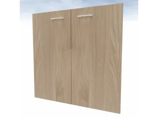 dubbele vleugeldeur,v. scheidingswand,2ordnerhoogte,HxB 860x830mm,hout - 2