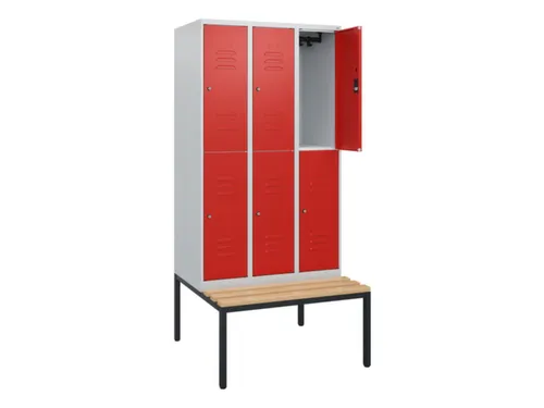 Dubbeldekse dekenkist,HxBxD 1950x900x815mm,3x2vak.,vak B 300mm