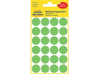 Etiket Avery Zweckform 3174 Rond Ø18mm Lichtgroen 96 Stuks - 1