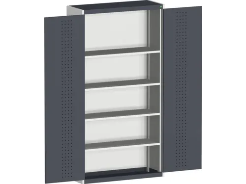 kast met geperforeerde platen,HxBxD 2000x1050x400mm,4xStalen bodem