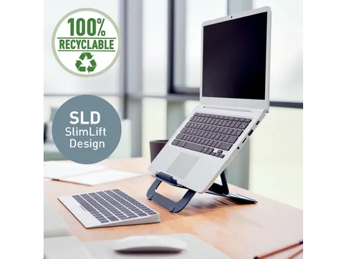 Laptopstandaard Leitz Ergo Aluminium plat verstelbaar