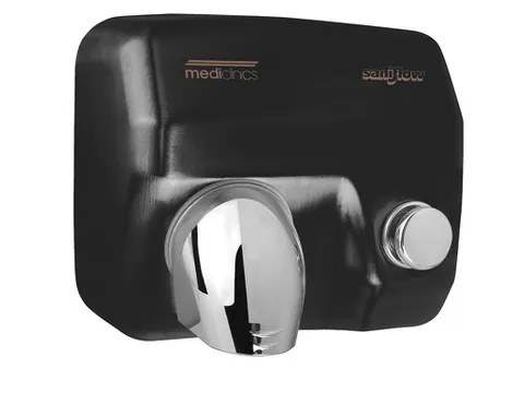 Sèche-mains à bouton poussoir E05B Noir