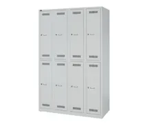 Dubbeldekse garderobekast,HxBxD 1850x1200x500mm,4x2vak.,vak B 300mm