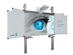 Projectiebord vijfvlaks 128x201cm kolom mat wit Extraflat touch finger