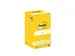 Memoblok Post-it 654 76x76mm geel 12 stuks