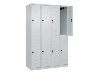 dubbeldekse locker,HxBxD 1850x1200x500mm,4x2vak.,vak B 300mm - 2