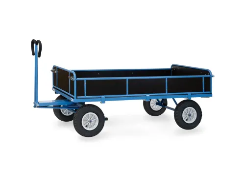 Handtrekwagens 6456l 1250kg 2000x1000mm Houten Wanden Luchtbanden