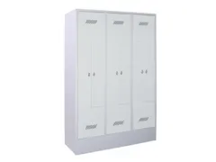 Z-garderobekast,HxBxD 1850x1200x500mm,RAL7035,front RAL3000