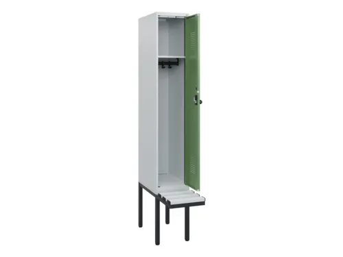 locker met bank,HxBxD 1950x300x815mm,1vak,vak B 300mm,draaigrendel