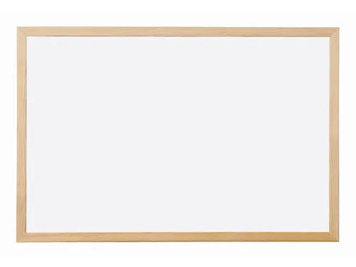Q-connect Whiteboard houten frame 90x120cm Melamine niet-magnetisch