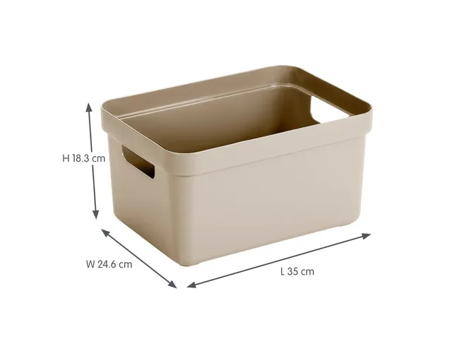 Sigma Home opbergbox 13L beige - 35x24,6x18,3cm