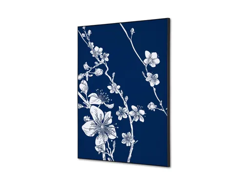 Wanddecoratie Textiel Set A2 Japanse Bloesem Blauw