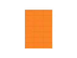 Gekleurde Etiketten 70x37mm Fluor Oranje 42412