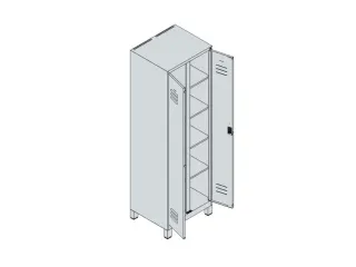 wasgoedverdeelkast,HxBxD 1950x600x500mm,vak B 300mm,draaigrendel - 3