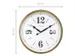 Landelijke wandklok - 39cm - Stille klok - Wit/ Goud- NeXtime "Classic