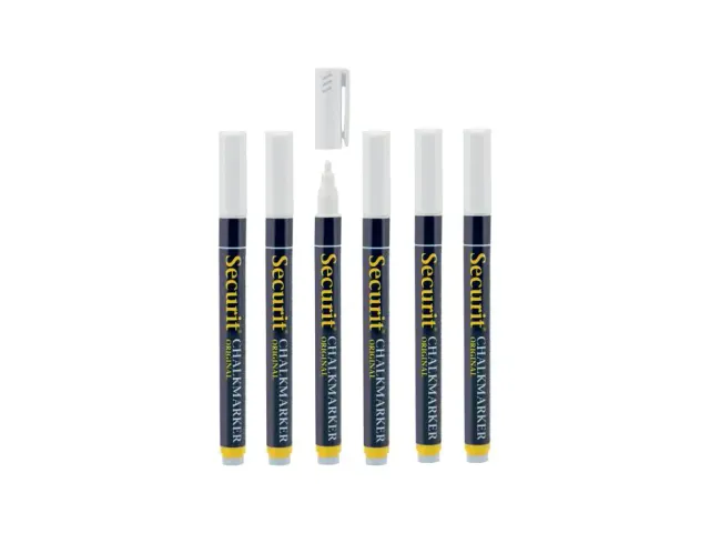 Krijtstift Securit Sma-100 Rond 1-2mm Wit 7 Stuks