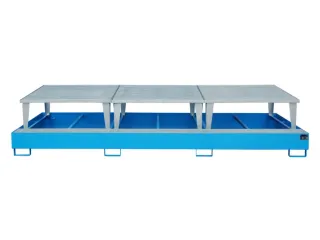 opvangbak,v. 3xIBC,opvangvol. 1000l,HxBxD 780x3850x1460mm - 2