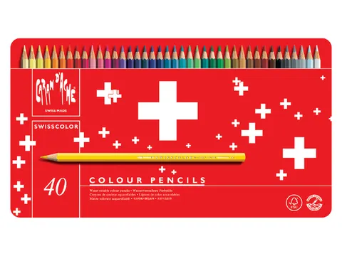 Kleurpotloden Caran D'ache Swisscolor Aquarel 40stuks Assorti