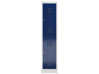 Dubbeldekse garderobekast 1800x415x500mm 2vak B400mm RAL7035 RAL5010 - 1
