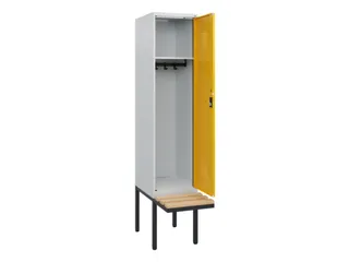 locker met bank,HxBxD 1950x400x815mm,1vak,vak B 400mm,cilinderslot - 1