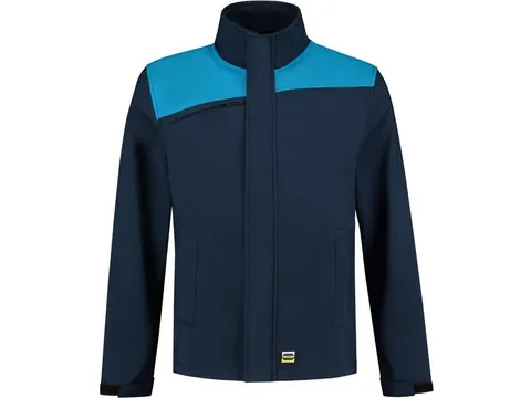 Tricorp Bicolor 402021 softshell, marineblauw/rood, maat S, per stuk