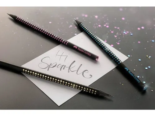 Potlood Faber-Castell grafiet Grip Sparkle Midnight ocean