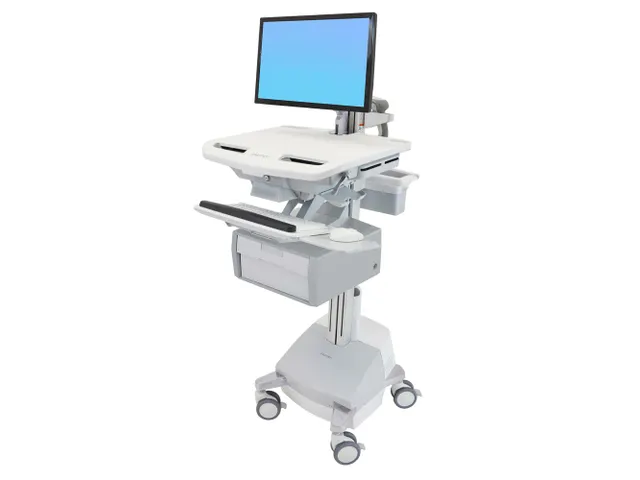 Medische Trolley StyleView-wagen met LCD-arm SLA-voeding 1 hoge lade