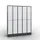 lockerkast draaigrendel 1800x1480x500 5x2vakken RAL7021 front RAL7035