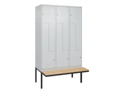 Z-garderobekast,HxBxD 2120x1200x815mm,6vak,vak B 400mm,cil.-slot
