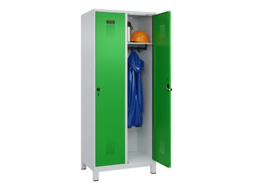 locker,HxBxD 1950x800x500mm,2vak,vak B 400mm,draaigrendel,voeten