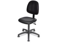 Werkplaatsstoel 450-640mm Zwart Kunstleer Voetkruis Kunststof Glijders