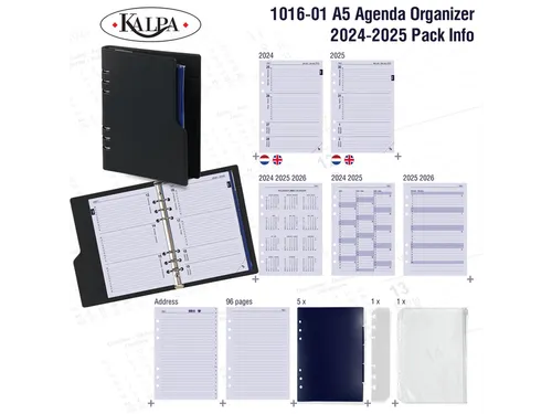 Organizer Kalpa Clipbook A5 inclusief agenda 2026-2027 7dagen/2pagina'