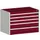 ladekast,HxBxD 700x1050x650mm,5lade(n),lade voor normale belastingen