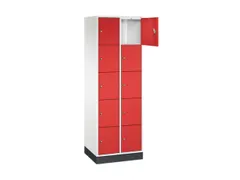 lockerkast,HxBxD 1950x620x500mm,2x5vakken,cil.-slot,sokkel