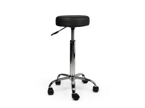 Tabouret Kruk Zwart Hoge Gasveer Zonder Rugleuning