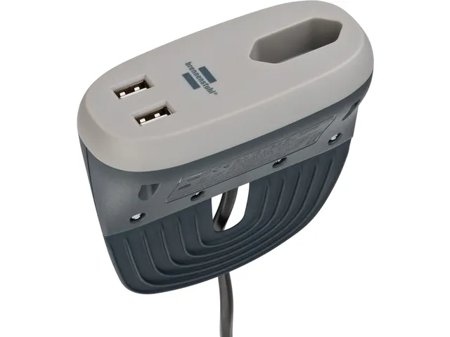 Laadstation Brennenstuhl Sofa 1 eurosocket 2 USB zwart/grijs