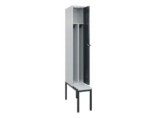 locker met bank,voor scheiding van kleding,HxBxD 2120x300x815mm,1vak - 1