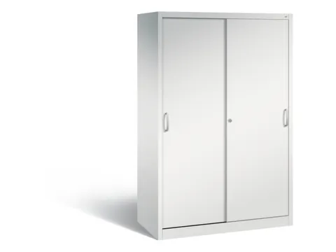 schuifdeurkast,HxBxD 1950x1200x600mm,romp RAL7035,front RAL7035