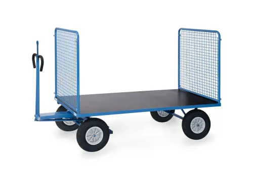 Handtrekwagen 6446PZ 750kg 1935x995mm draadgaas polyurethaan trekoog