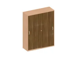 Schuifdeurkast 1540x1200x430mm Romp Beuken Decor Front Noten