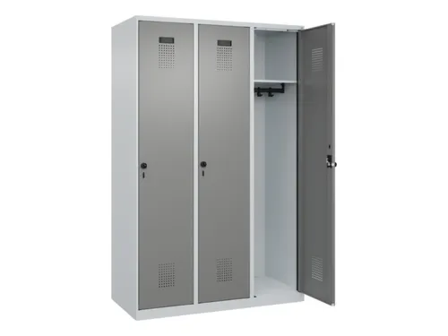 locker,HxBxD 1850x1200x500mm,3vak,vak B 400mm,draaigrendel