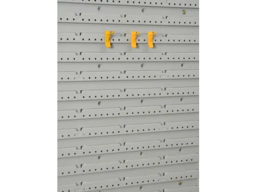 houderassortiment,v. perfoplaat,2haakuitvoeringen,16-delig,geel,PP