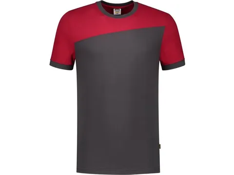 TRICORP 102006 T-shirt, grijs/rood, maat L, per stuk
