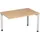 koppelelement voor bureau,HxBxD 680-800x1200x800mm,blad beuken,hoekig