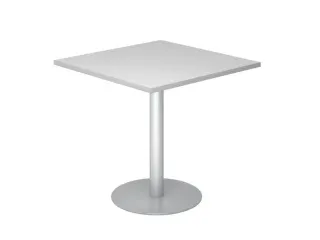 vergadertafel,HxBxD 745x800x800mm,vierkant,schotelvoet zilverkleurig - 1