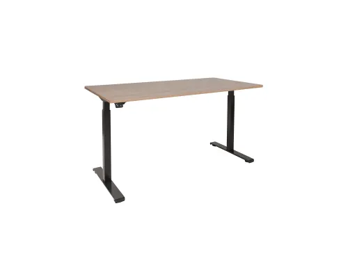 Elektrisch verstelbaar bureau 160x80cm Frame Zwart Blad Havanna Kersen