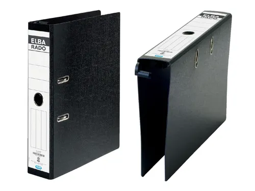 Hangordner Elba Rado 75mm karton zwart gewolkt