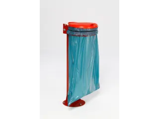 Afvalverzamelaar Plaatstaal 120 Liter Kunststof Deksel Rood - 1