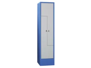 Z-garderobekast,HxBxD 1850x400x500mm,vak B 400mm,RAL7035,front RAL3000 - 1