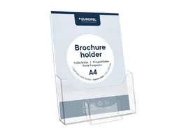 Folderhouder Europel A4 met visitekaarthouder transparant